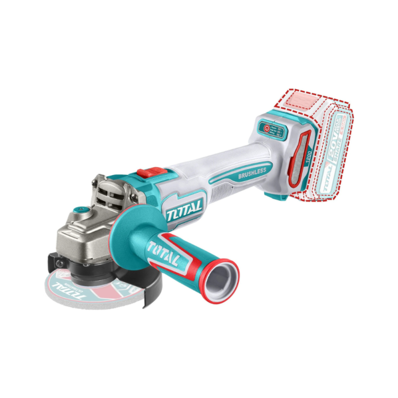 Amoladora Angular 4.1/2" Inalámbrica A Batería 20v - Sin Carbones TAGLI221153