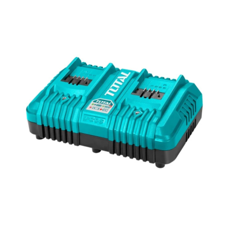 Cargador Rápido Doble 4A Para Baterías Litio Ion 20v TCLI2034