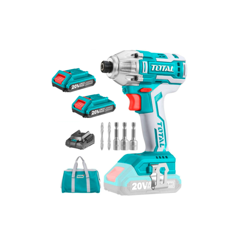 Atornillador De Impacto 1/4" Inalámbrico 20v - Doble Batería TIRLI2002