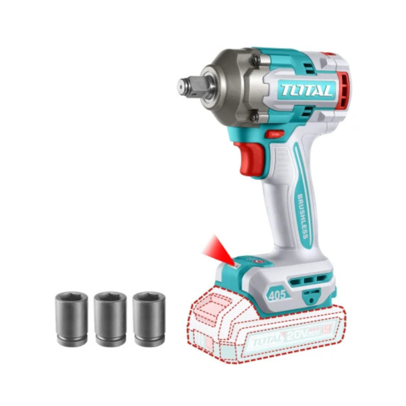 Llave De Impacto 1/2" 405Nm Inalámbrica A Batería 20v TIWLI20451