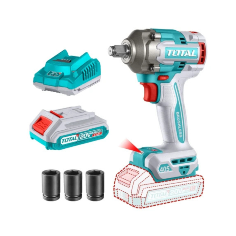 Llave De Impacto 1/2" 405Nm Inalámbrica 20v - 1 Batería 2.0Ah TIWLI20455