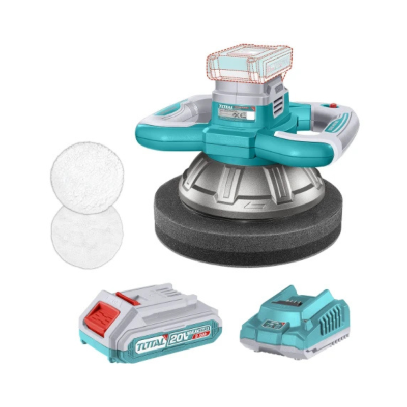 Pulidora Orbital 10'' 254mm Inalámbrica 20v - Sin Carbones - 1 Batería 2.0Ah TOPLI2025481