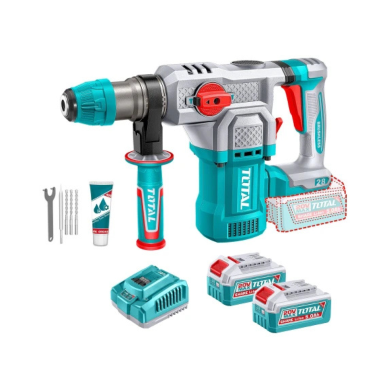 Rotomartillo SDS Plus Inalámbrico 20v Doble Batería - Sin Carbones TRHLI202862