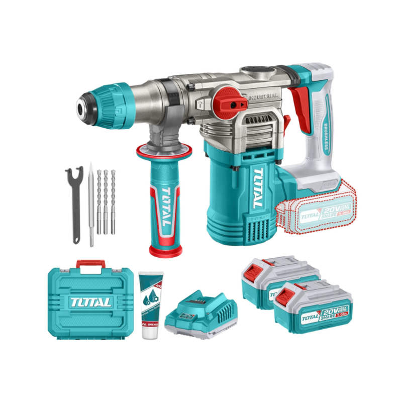 Rotomartillo SDS Plus Inalámbrico 20v Doble Batería - Sin Carbones TRHLI202885