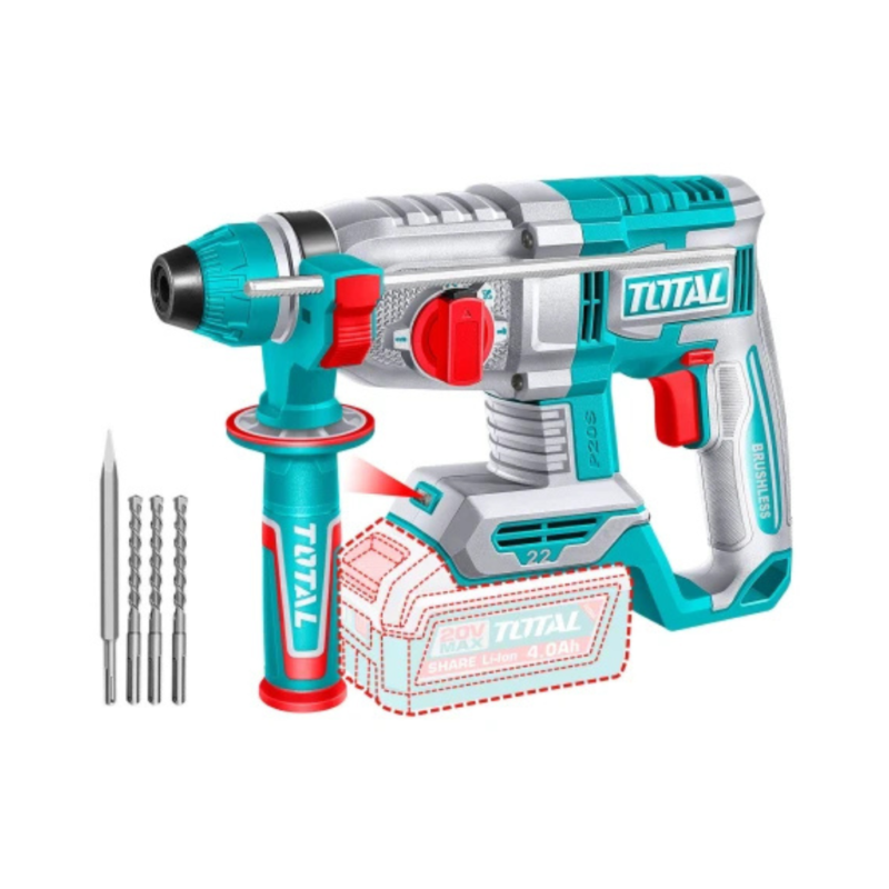 Rotomartillo SDS Plus Inalámbrico A Batería 20v - Sin Carbones TRHLI21228