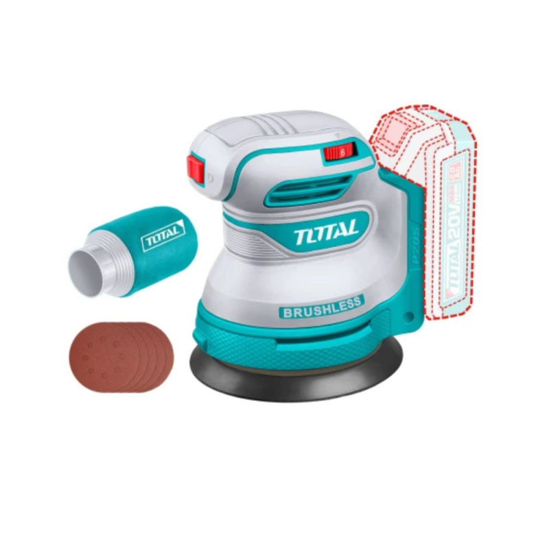 Lijadora Roto Orbital 5" Inalámbrica A Batería 20v - Sin Carbones TROSLI2002