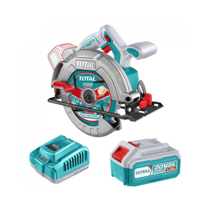 Sierra Circular 7.1/4" Inalámbrica Sin Carbones 20v - Batería 5.0Ah + Cargador 4A TSLI18513