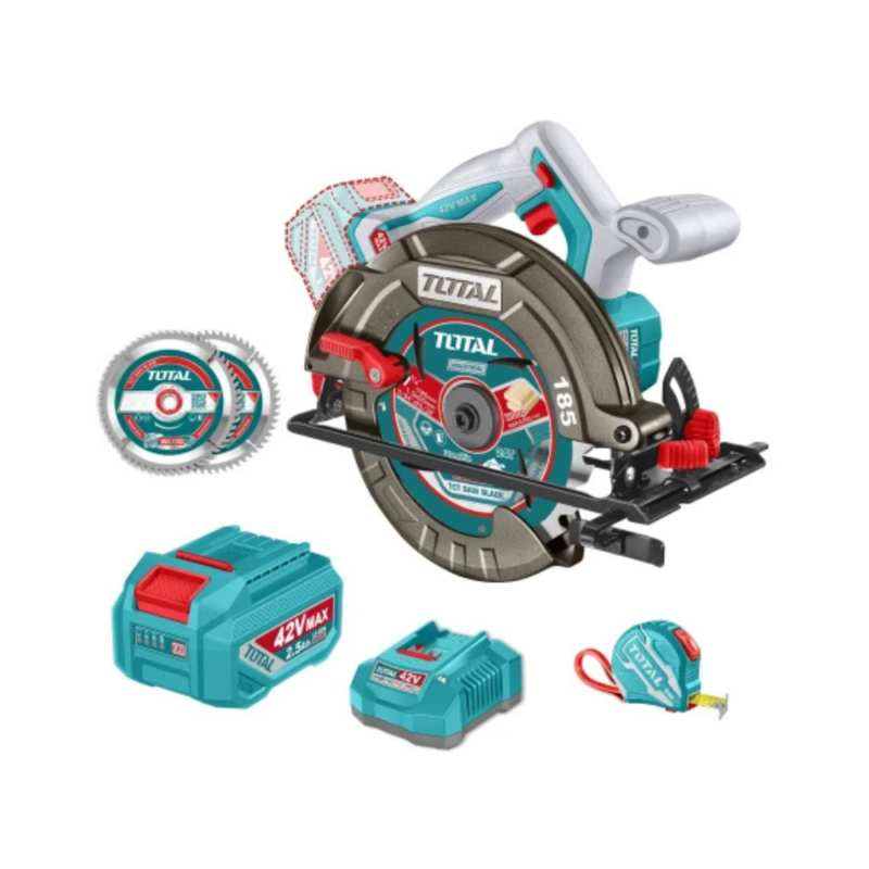 Sierra Circular 7.1/4" Inalámbrica 42v Sin Carbones - Batería Y Cargador TSLI4218511